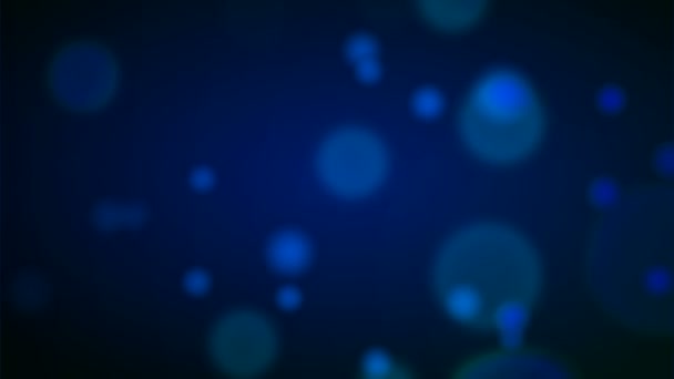 Blu particella bokeh sfondo . — Video Stock