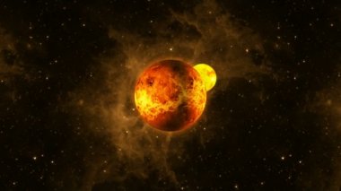 patlama gezegen yörüngedeki uydu.