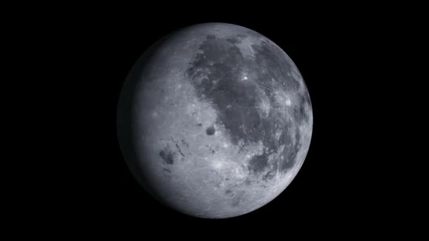 Rotazione della Luna . — Video Stock