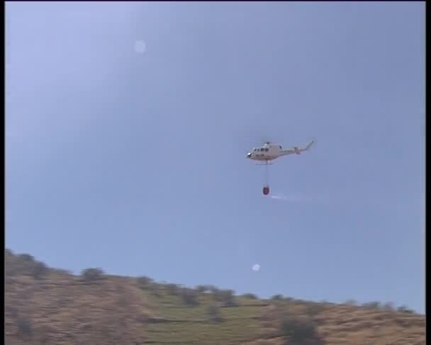 Helikopter orman yangını. Orman fire.2. — Stok video