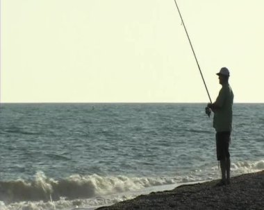 balıkçı shore balıkçılık. İnternet döküm.