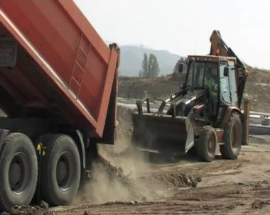 kamyon kaldırma earth. İnşaat.