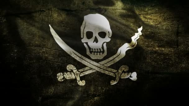 Bandeira do pirata. — Vídeo de Stock