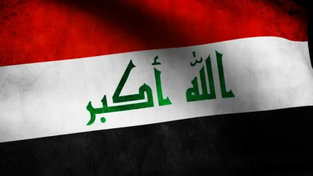Irak flag — Stock Video