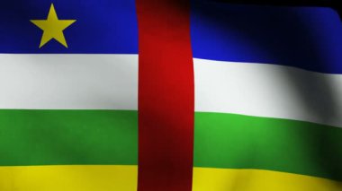 Orta Afrika Cumhuriyeti bayrağı.