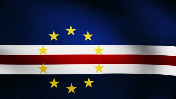 Bandera de Cabo Verde . — Vídeo de stock