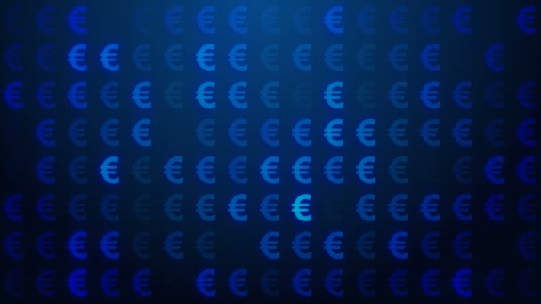 Euro symbol background loop. — Stock Video