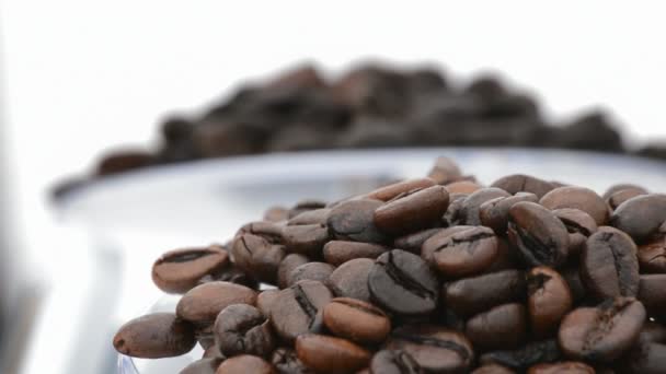 Kaffebönor roterande slinga — Stockvideo
