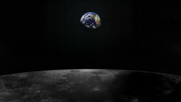 Земля с Луны — стоковое видео