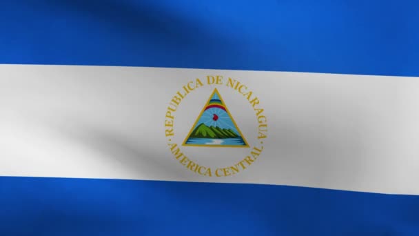 Flaga kraju Nikaragui — Wideo stockowe