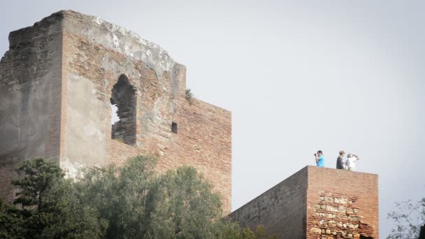 Tourist visits monument. — Stock Video