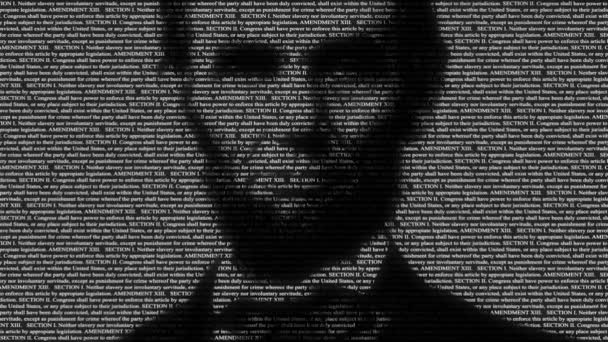 Lincoln 13ª enmienda texto . — Vídeos de Stock