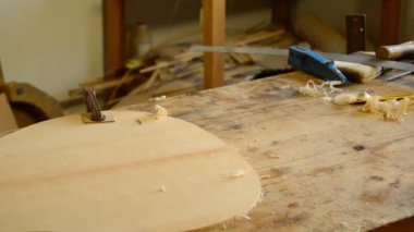 bir gitar çalışma luthier.