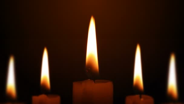 Cinque candele sfondo . — Video Stock