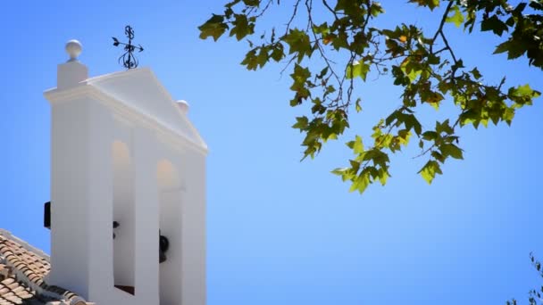 Kupol kyrkan: santorini, Grekland — Stockvideo