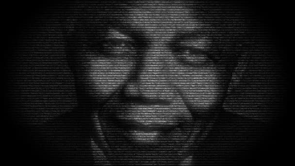 Nelson Mandela retrato — Vídeo de Stock