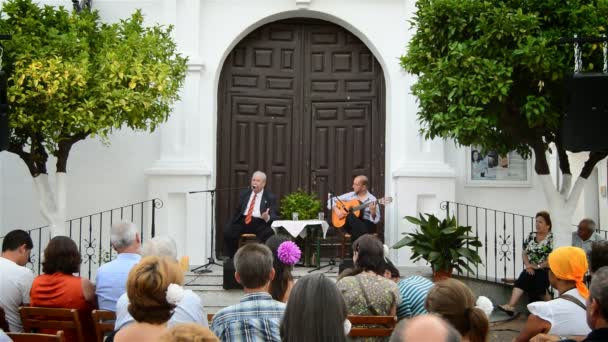 Concierto de cantante de flamenco andaluz — Vídeo de stock