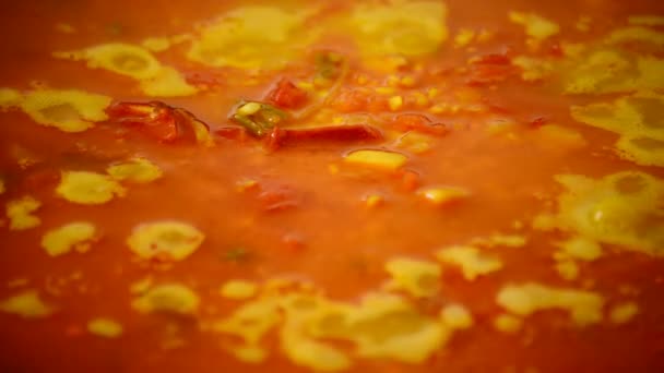 Tomato soup — Stock Video