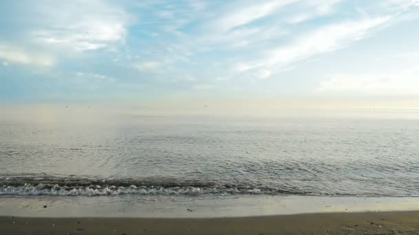 Морські хвилі на узбережжі — стокове відео