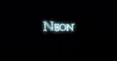 Neon, kimyasal element, ateşle yazılmış. Döngü