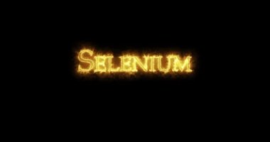 Selenyum, kimyasal element, ateşle yazılmış. Döngü