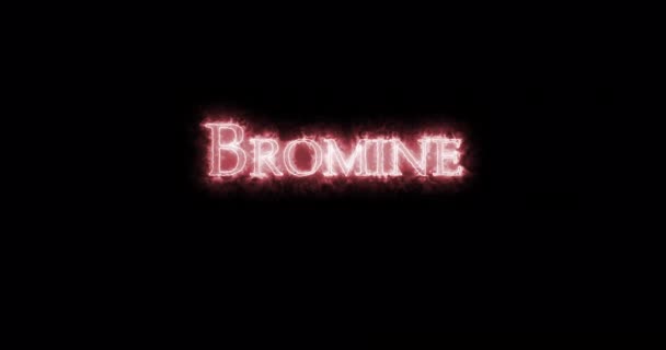 Bromine Kimyasal Element Ateşle Yazılmış Döngü — Stok video