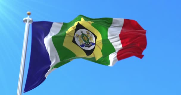 Johannesburg City Flag Jihoafrická Republika Smyčka — Stock video