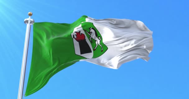 Nador Province Flag Marokko Lijn — Stockvideo