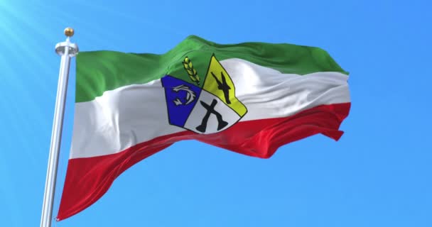 ブジョドゥール州旗 モロッコ ループ — ストック動画