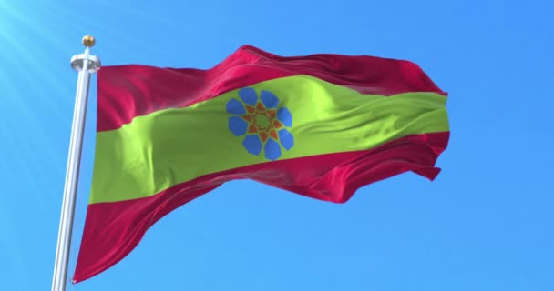 モロッコのマラケシュ サフィ地域の旗 ループ — ストック動画