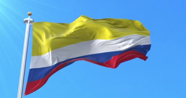 Napo Eyaleti Bayrağı Ekvador Döngü — Stok video