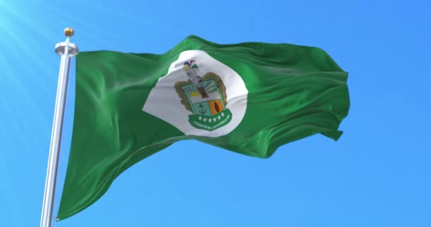 Babahoyo Flag Ecuador Ögla — Stockvideo
