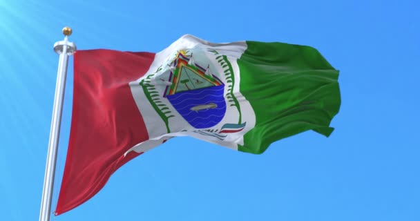 Avdelningen För Ucayali Flag Peru Ögla — Stockvideo