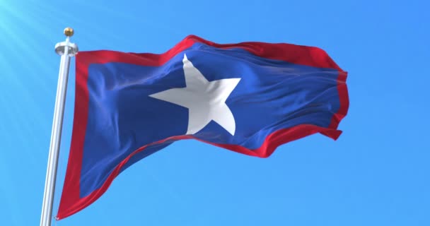 Флаг Сан Хосе Коста Рика Петля — стоковое видео