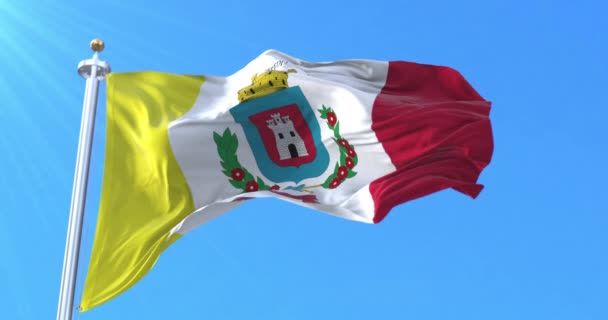 Σημαία Της Heredia Κόστα Ρίκα Βρόχος — Αρχείο Βίντεο