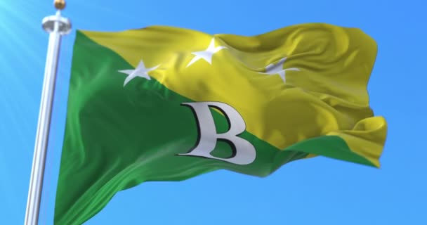 Bandeira Província Bocas Del Toro Panamá Laço — Vídeo de Stock