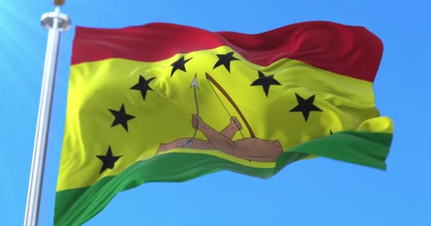 Guna Yala Provincie Flag Panama Smyčka — Stock video