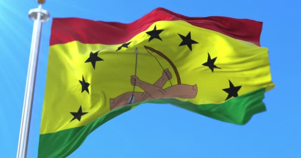 Guna Yala Province Flagga Panama Ögla — Stockvideo