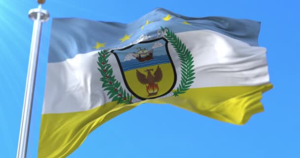 Σημαία Κόλον Παναμάς Βρόχος — Αρχείο Βίντεο