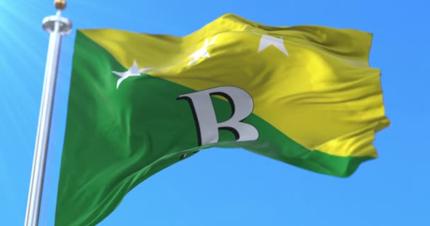 Флаг Провинции Бокас Дель Торо Панама Петля — стоковое видео
