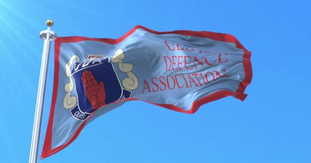 Bandeira Ulster Defence Association Irlanda Norte Laço — Vídeo de Stock