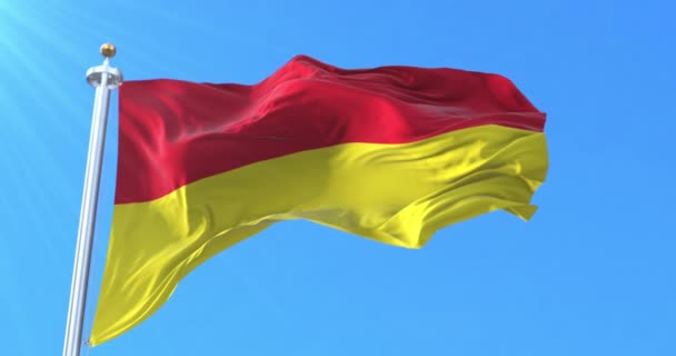 Burgenland State Flag Oostenrijk Lijn — Stockvideo