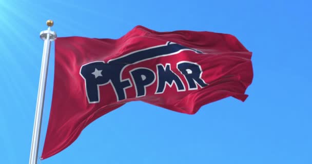 Manuel Rodrguez Bendera Front Patriotik Pengulangan — Stok Video