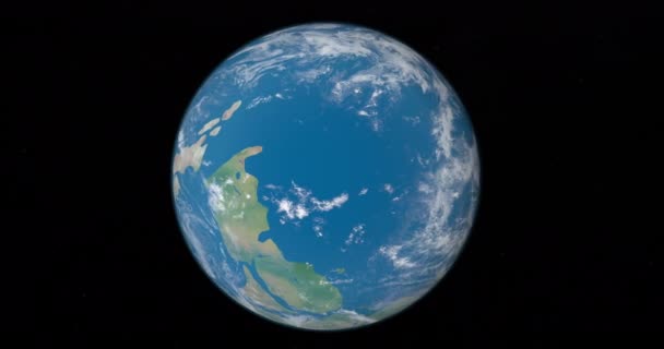 Континент Паннотия Планете Земля Петля — стоковое видео