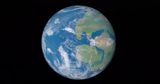 Uralter Erdplanet Mit Den Superkontinenten Laurasia Und Gondwana Schleife — Stockvideo