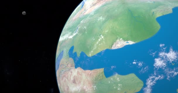 Laurasia Und Gondwana Kontinente Erde Planet — Stockvideo