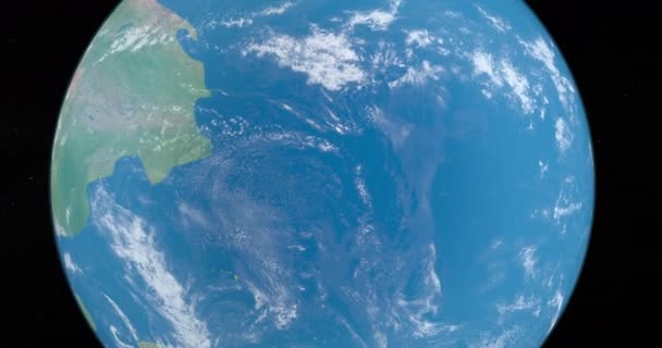 宇宙からローラシア大陸とゴンドワナ大陸を持つ古代地球惑星 — ストック動画