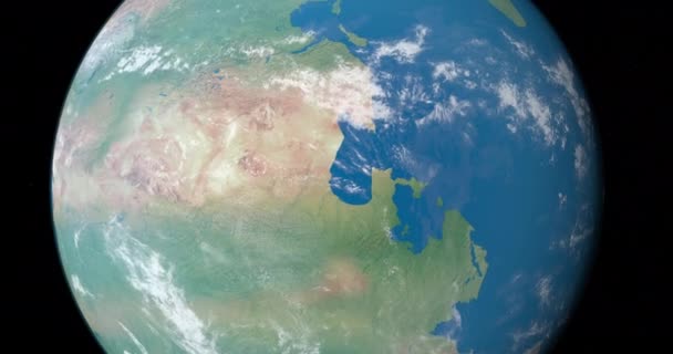 地球と月における超大陸パンゲアまたはパンゲア — ストック動画