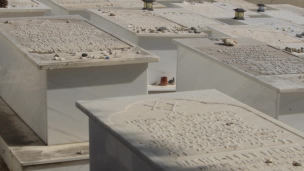 Tumbas Judías Antiguo Cementerio Judío — Vídeos de Stock