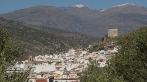 Velez Benaudalla Village Avec Sierra Nevada Arrière Plan Une Journée — Video